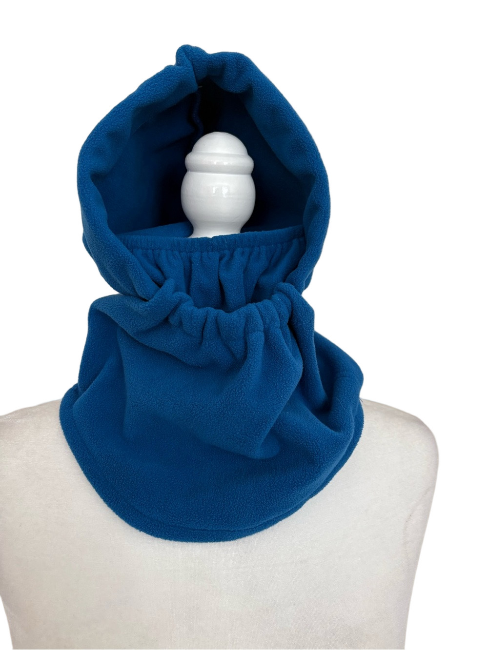 Adult Fleece Hooded Neck and face Hat - Blue